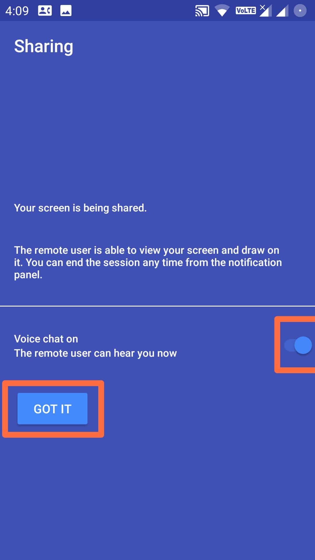 screen share android to windows